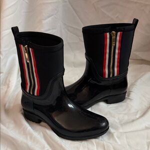 Tommy Hilfiger Rain Boots with Red and White Accents